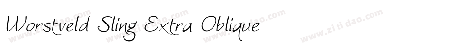 Worstveld Sling Extra Oblique字体转换